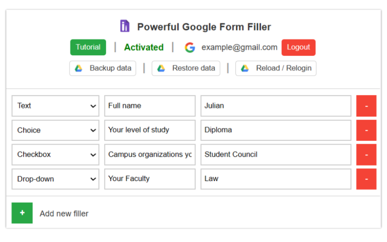 Powerful Google Form Filler - 截图 2