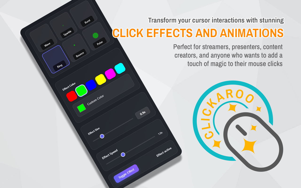 Clickaroo - Mouse Effect Designer - 截图 3