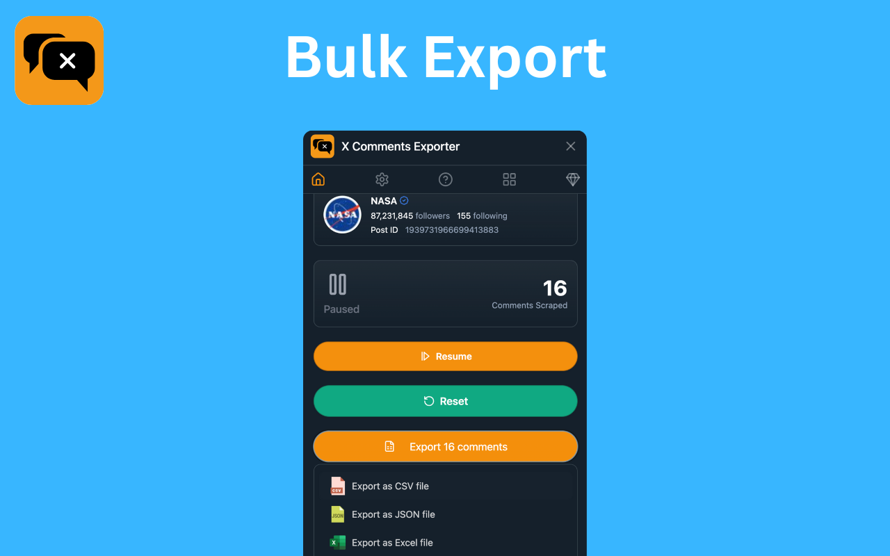 X Comments Exporter - Export Twitter Comments - 截图 4