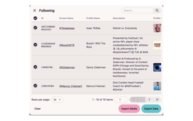 X (Twitter) Exporter – Download Tweets, Followers, Media & Bookmarks - 截图 4