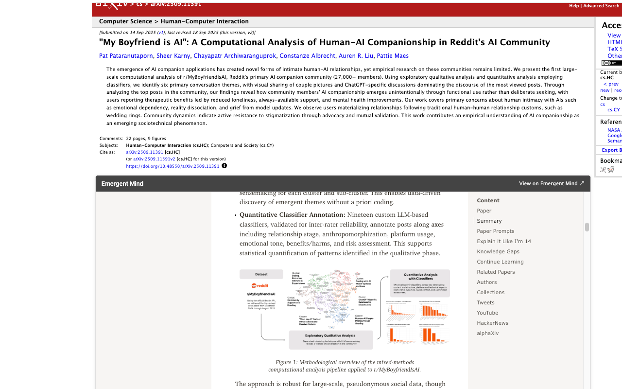 Emergent Mind — arXiv Integration - 截图 2