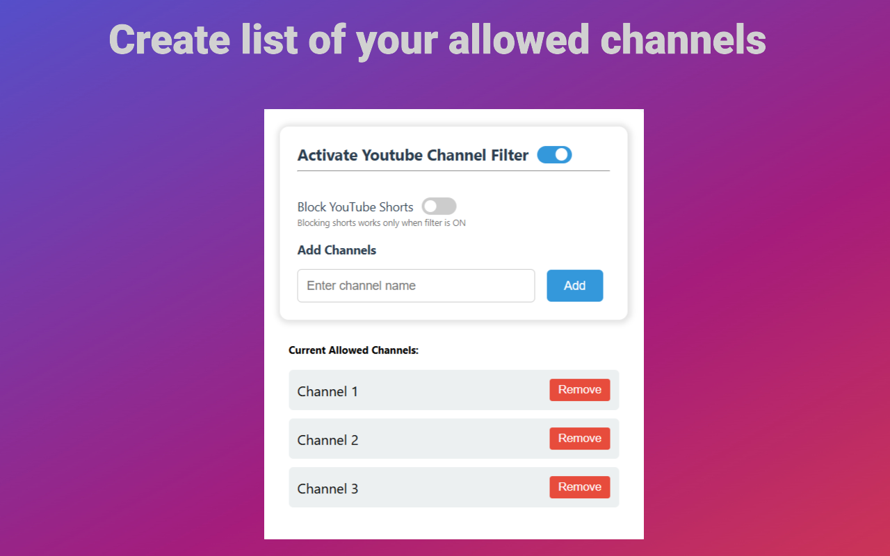 YouTube Productivity Filter - Block Distractions & Filter Channels - 截图 2