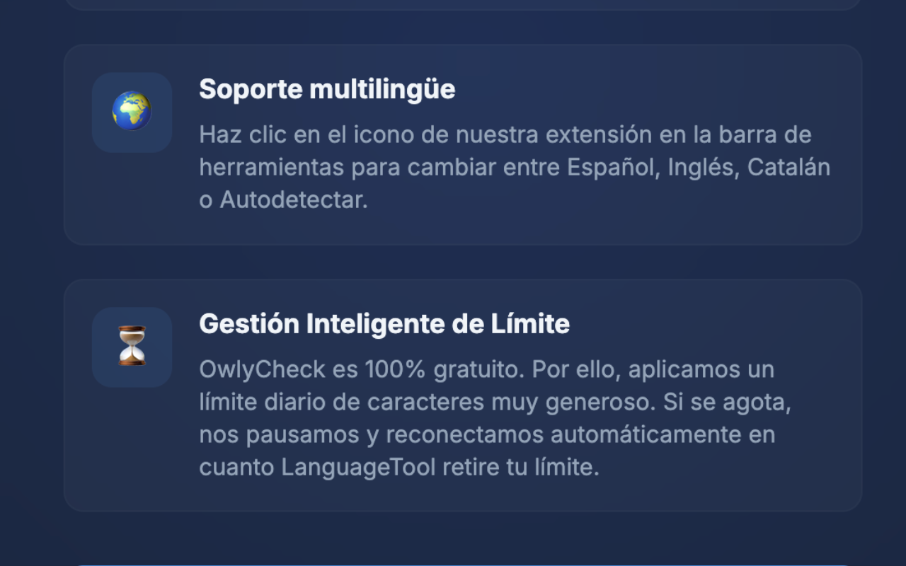 OwlyCheck: Corrector Ortográfico y Gramatical - 截图 1