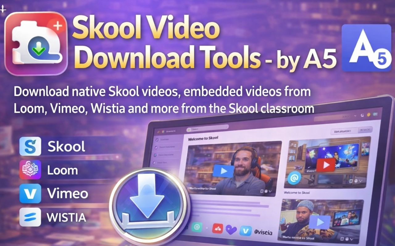 Skool Video Download Tools - by A5 - 截图 2