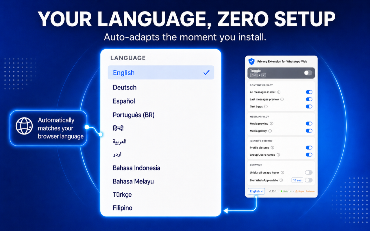 Privacy Extension for WhatsApp Web - 截图 1