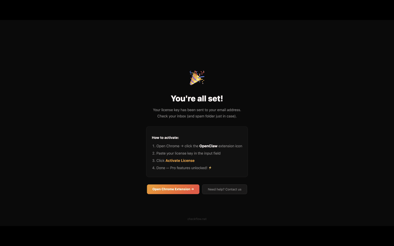 CheckFlow Browser Relay - 截图 1