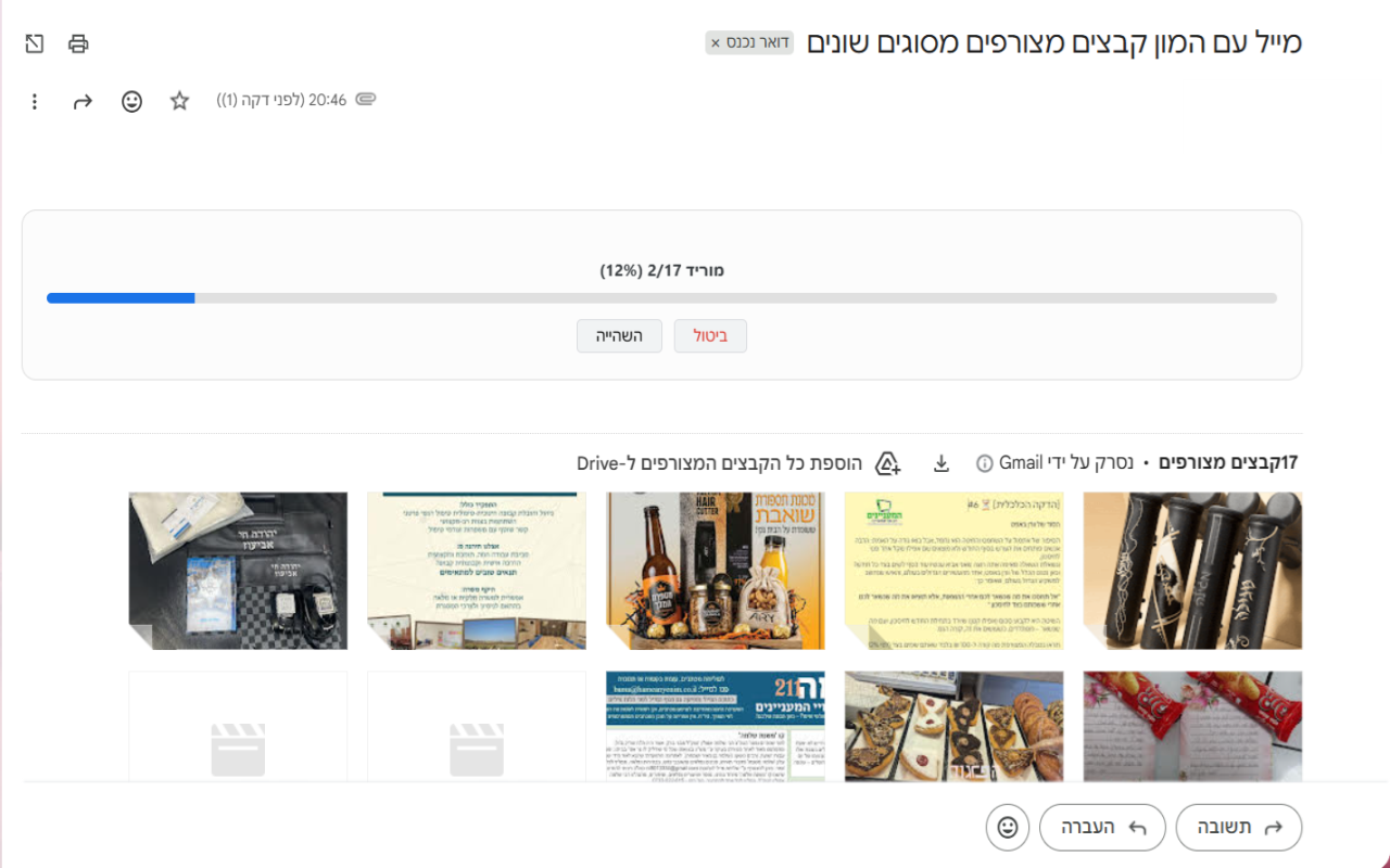 תוסף הורדת קבצים מתקדם לג'ימייל - 截图 1