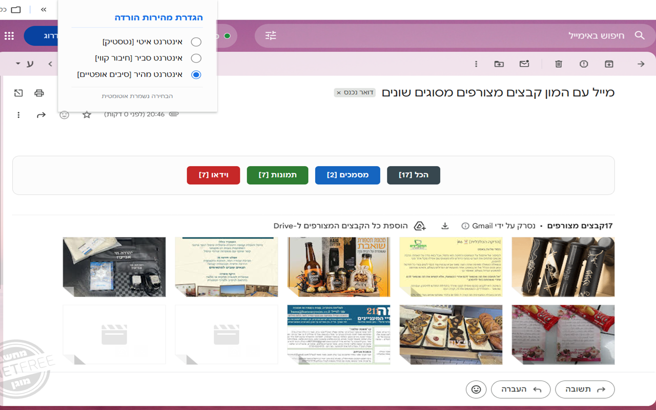 תוסף הורדת קבצים מתקדם לג'ימייל - 截图 2