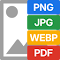 Save image as jpg, png, webp, pdf