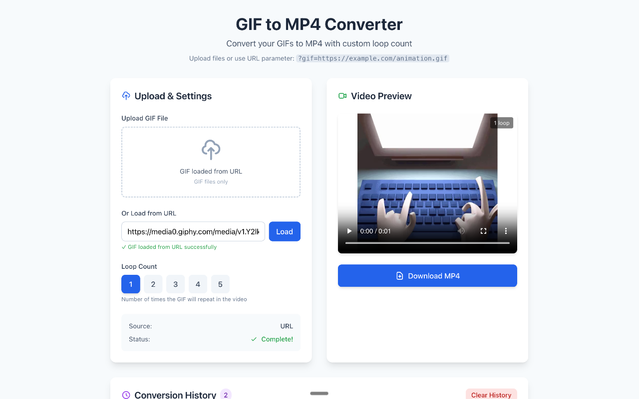 Download GIF as MP4 file - 截图 2