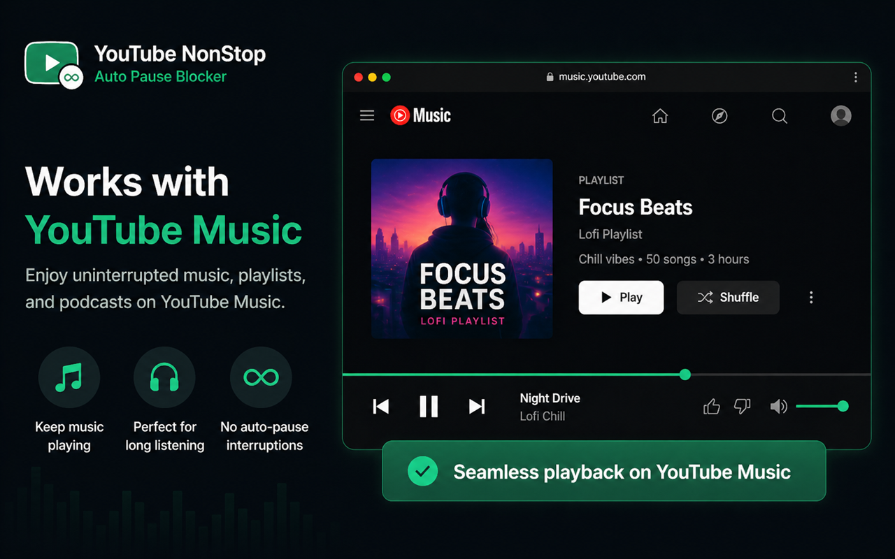 YouTube NonStop - Auto Pause Blocker - 截图 3