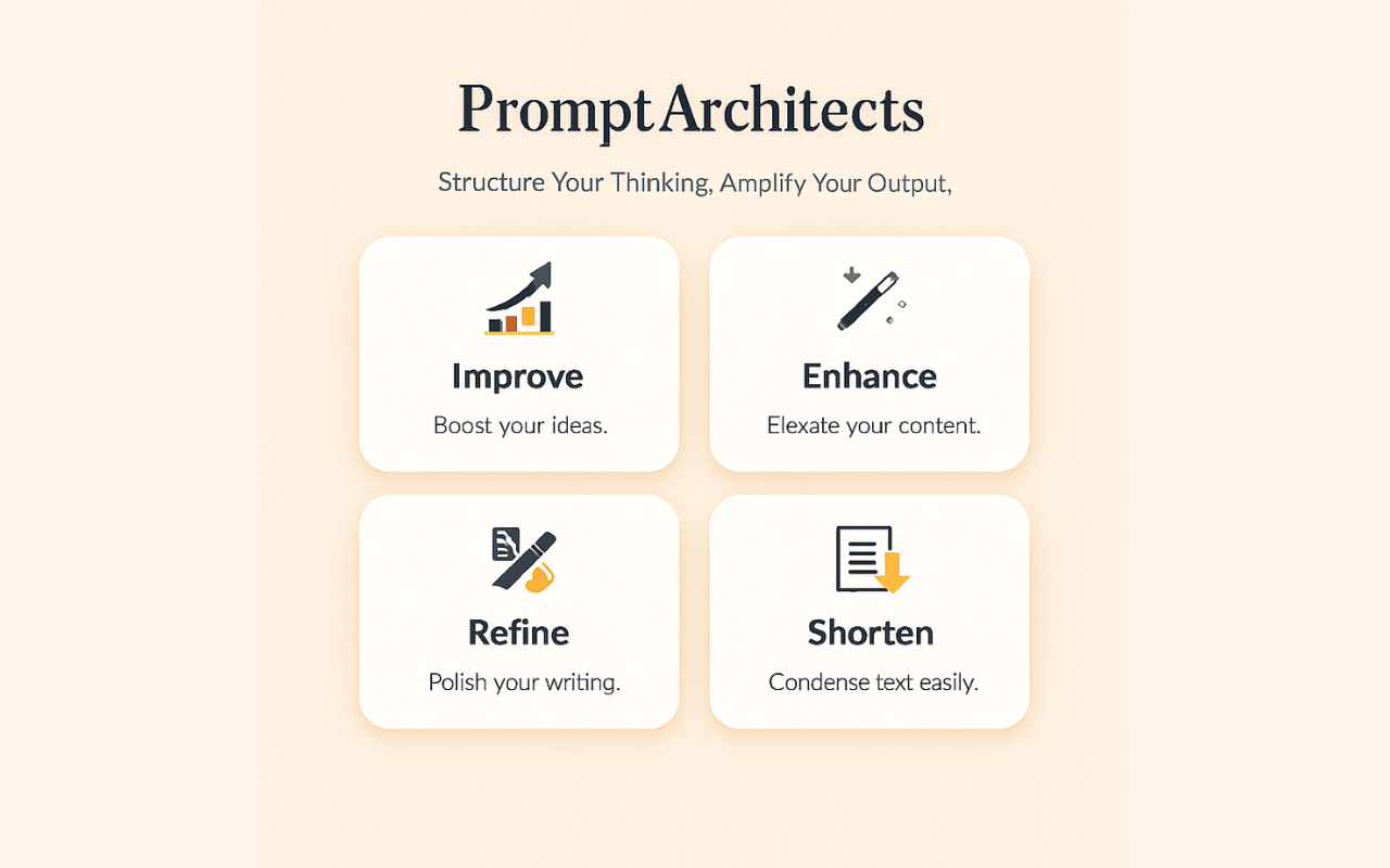 Prompt Architects – Prompt Improvements, Enhance & Prompt Library - 截图 2