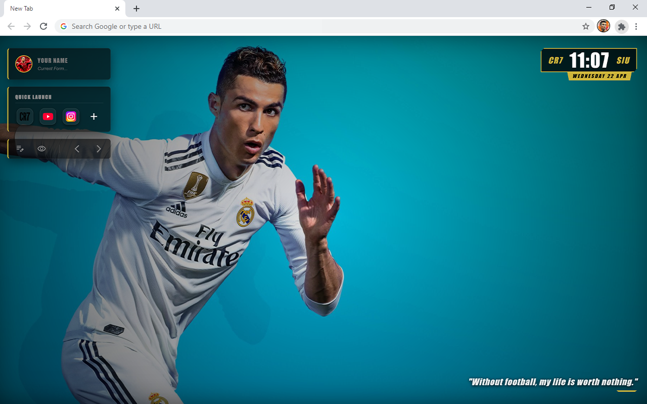 Ronaldo CR7 HD Wallpaper New Tab - 截图 2