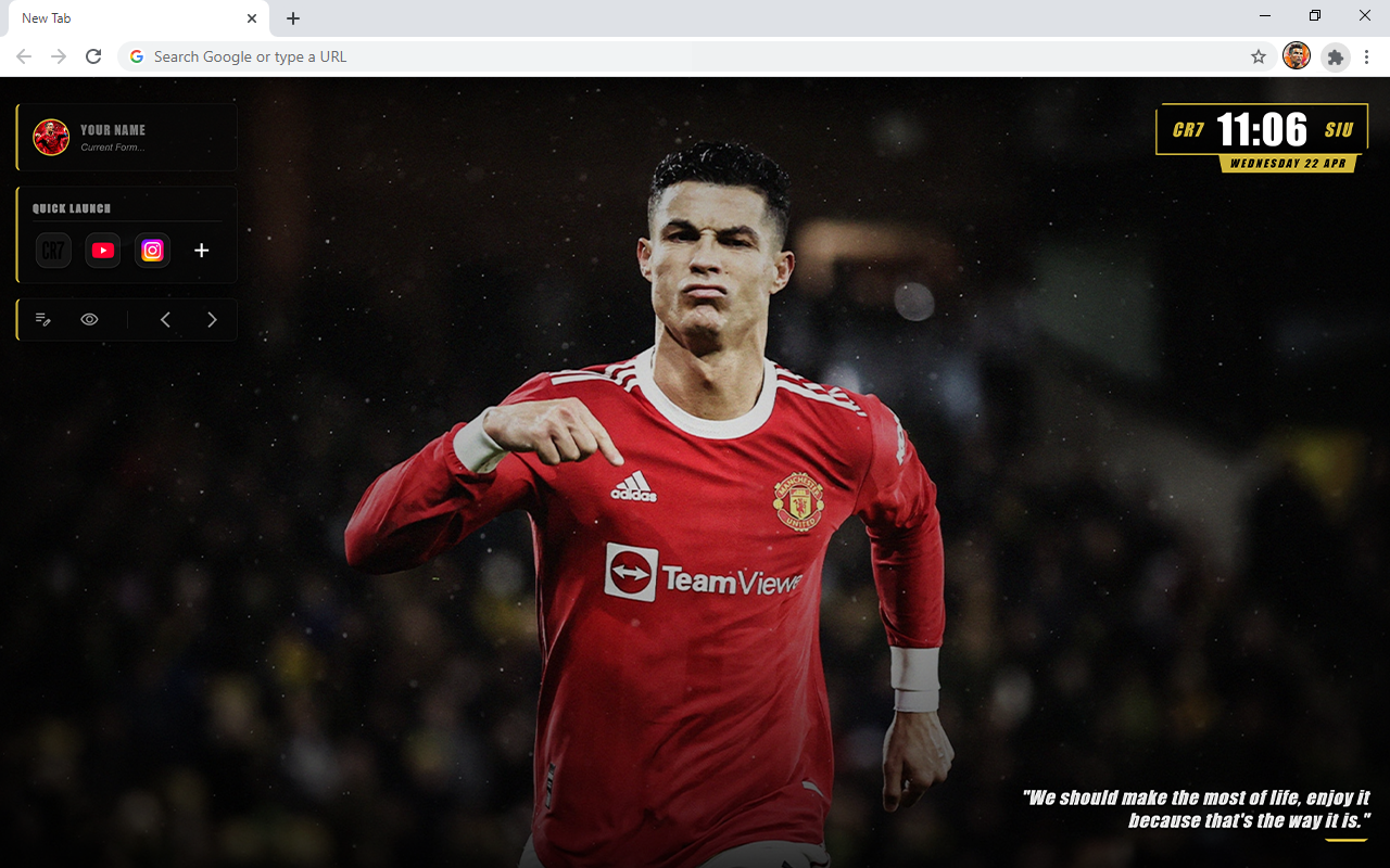 Ronaldo CR7 HD Wallpaper New Tab - 截图 3