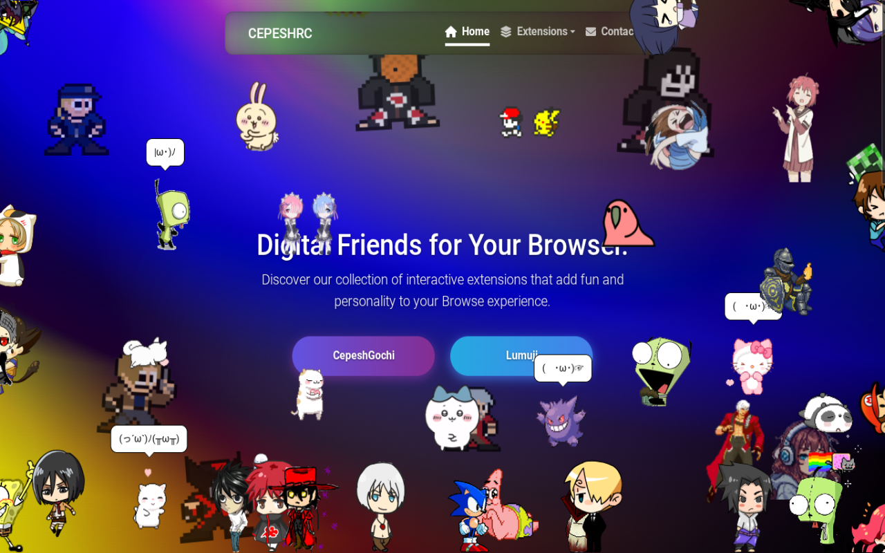 Lumuji:Shimeji 和 GIF 互动式浏览器宠物 - 截图 2