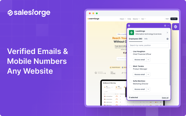 Salesforge: Free B2B Email & Phone Number Finder - 截图 5