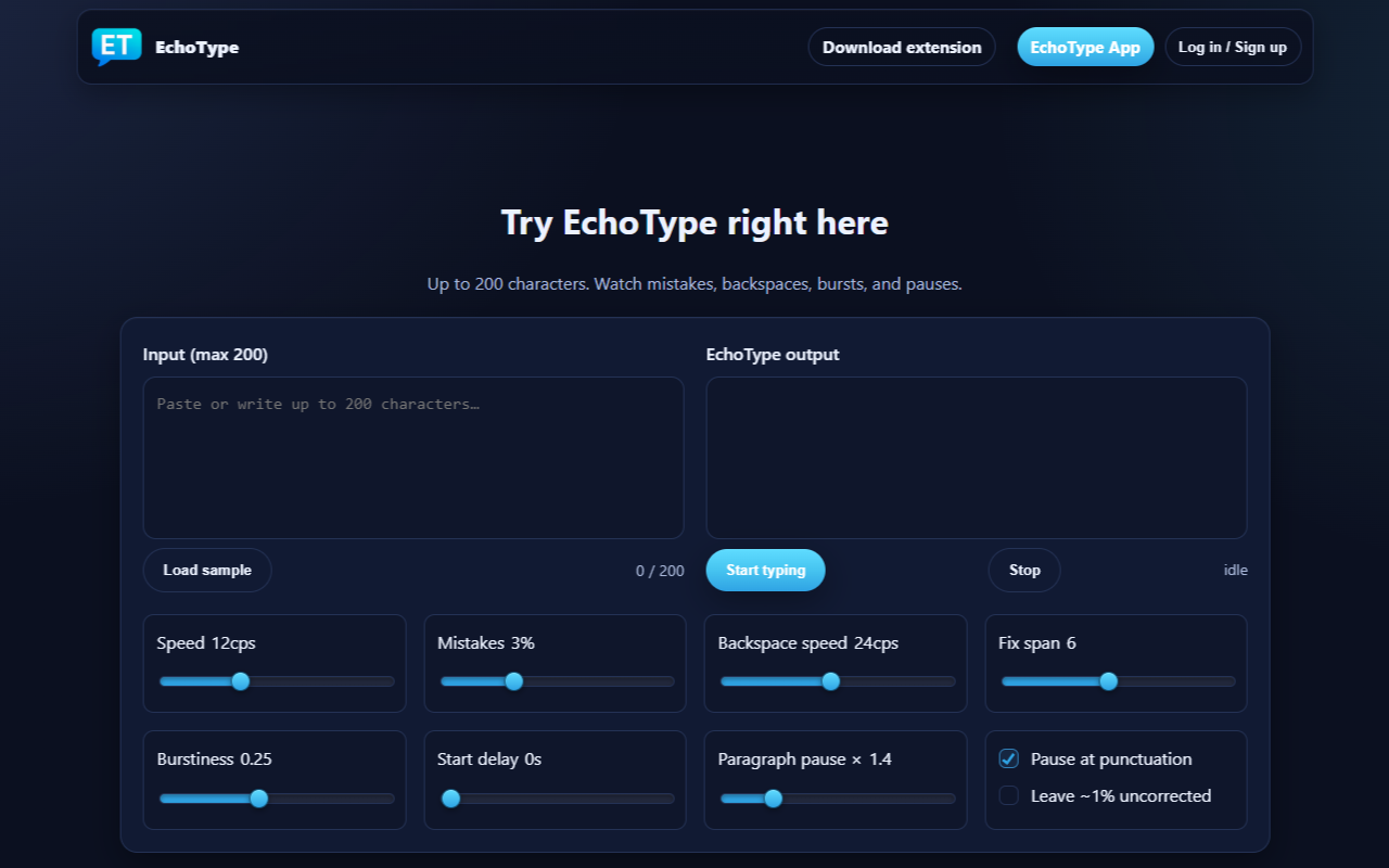 EchoType Human Keystroke Typer - 截图 4