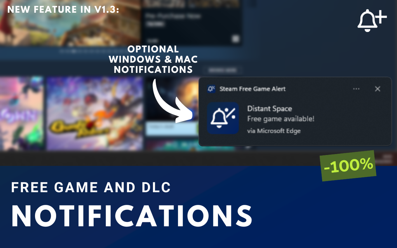 Steam Free Game Alert - 截图 2