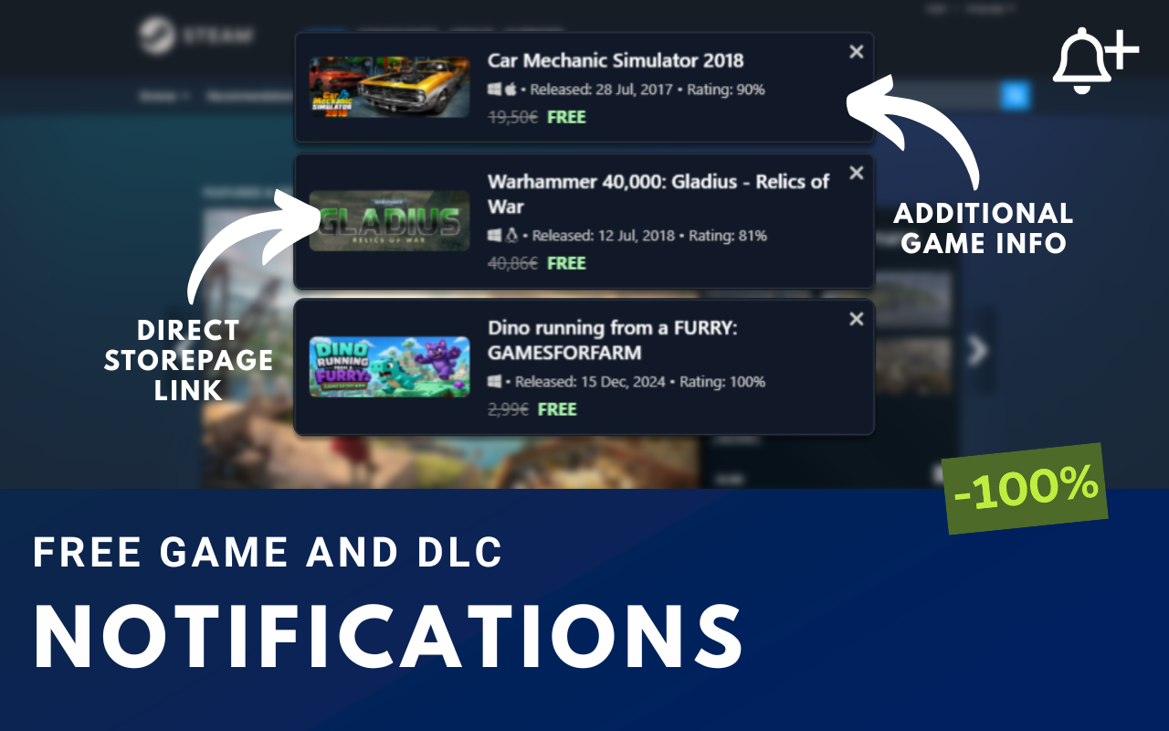 Steam Free Game Alert - 截图 5