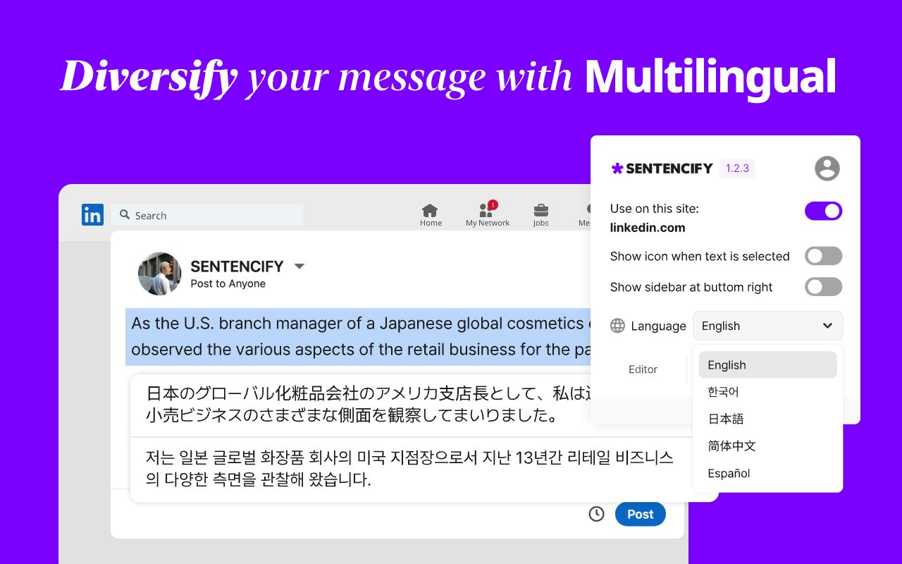 SENTENCIFY: Multi Language AI Writing & Paraphrasing Tool - 截图 4