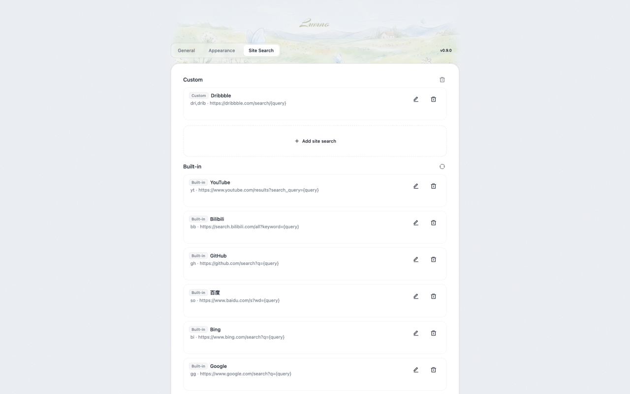 Lumno | 聚焦搜索&新标签页 - 截图 5