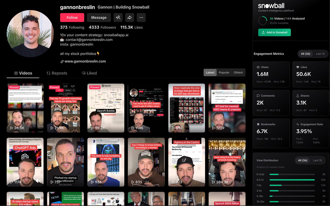 Snowball - Real Time Social Media Analytics & Stats - 截图 4