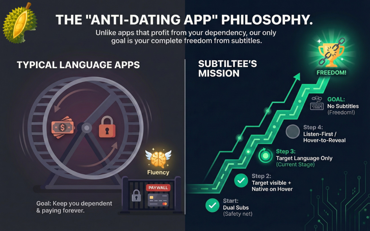 Subtiltée: 通过 Netflix、YouTube 等学习语言 (Language Reactor Alt) - 截图 5