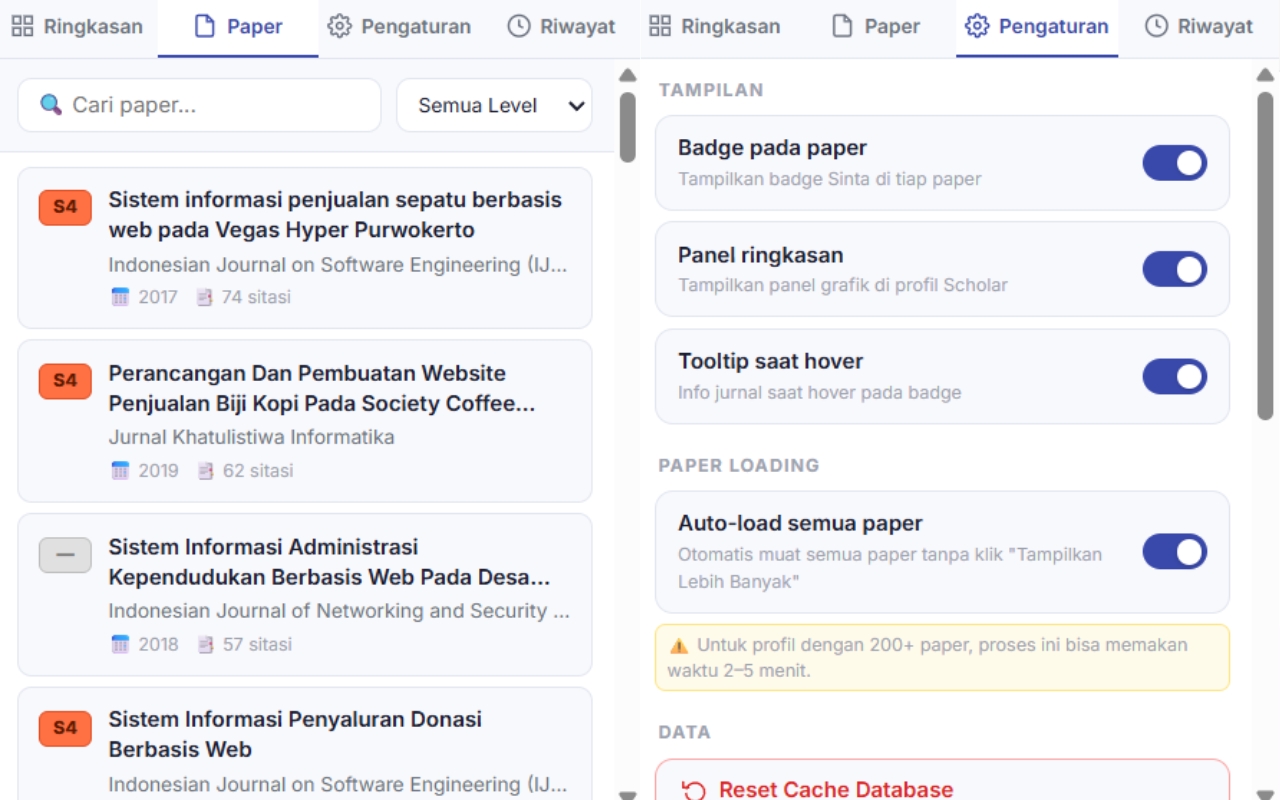 SINTA & SCOPUS Scholar Checker - 截图 2