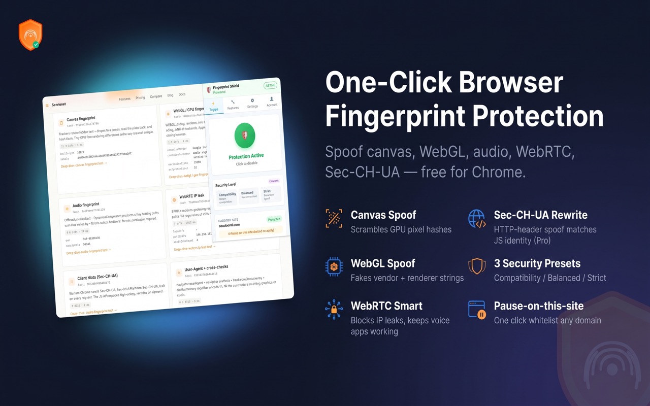 Browser Leaks Fingerprint Shield - 截图 2