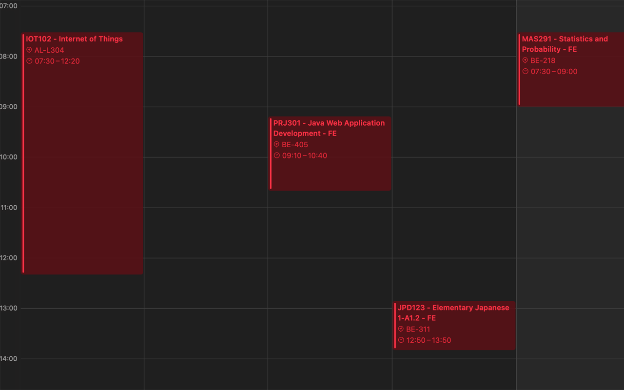 FPTU Schedule - 截图 2