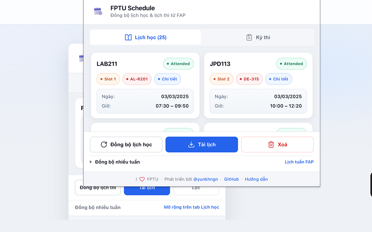 FPTU Schedule - 截图 5