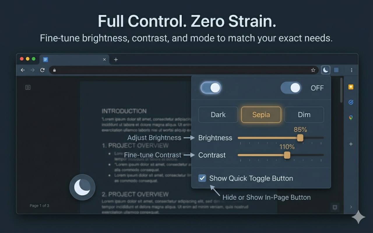 Dark Mode for Google Docs™ — True Dark Theme - 截图 3
