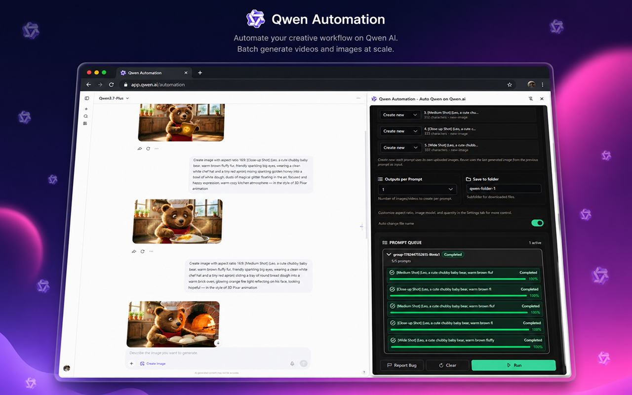Qwen Automation - Auto Qwen on Qwen.ai - 截图 2