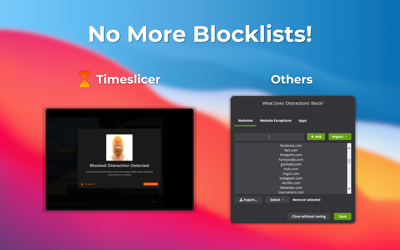 Timeslicer - Intelligent Website Blocker - 截图 4