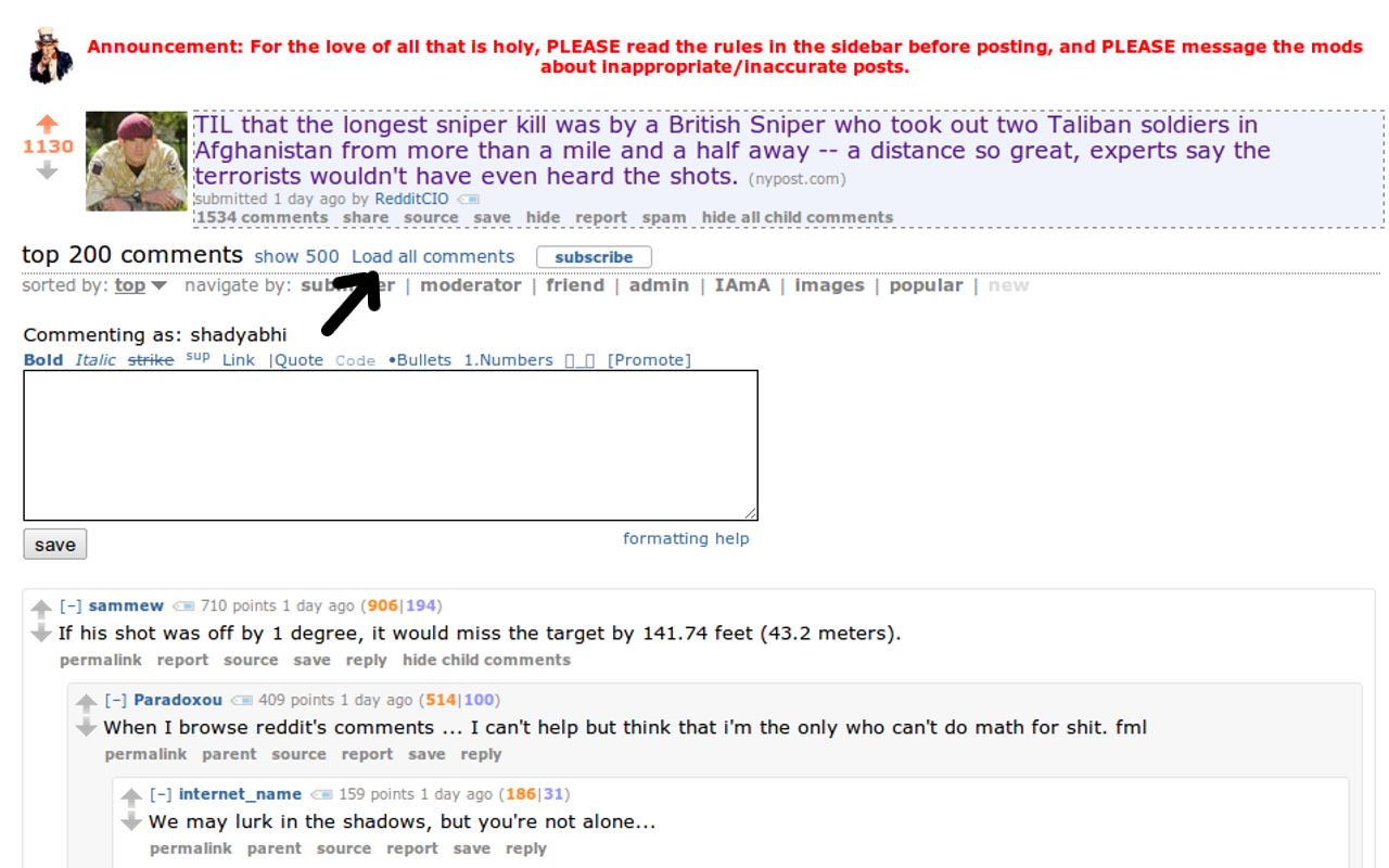 Reddit All Comments Viewer - 截图 1