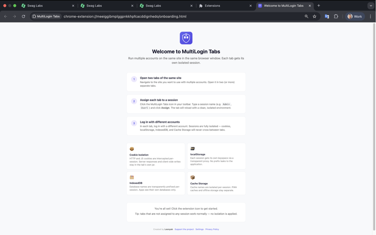 MultiLogin Tabs - 截图 4