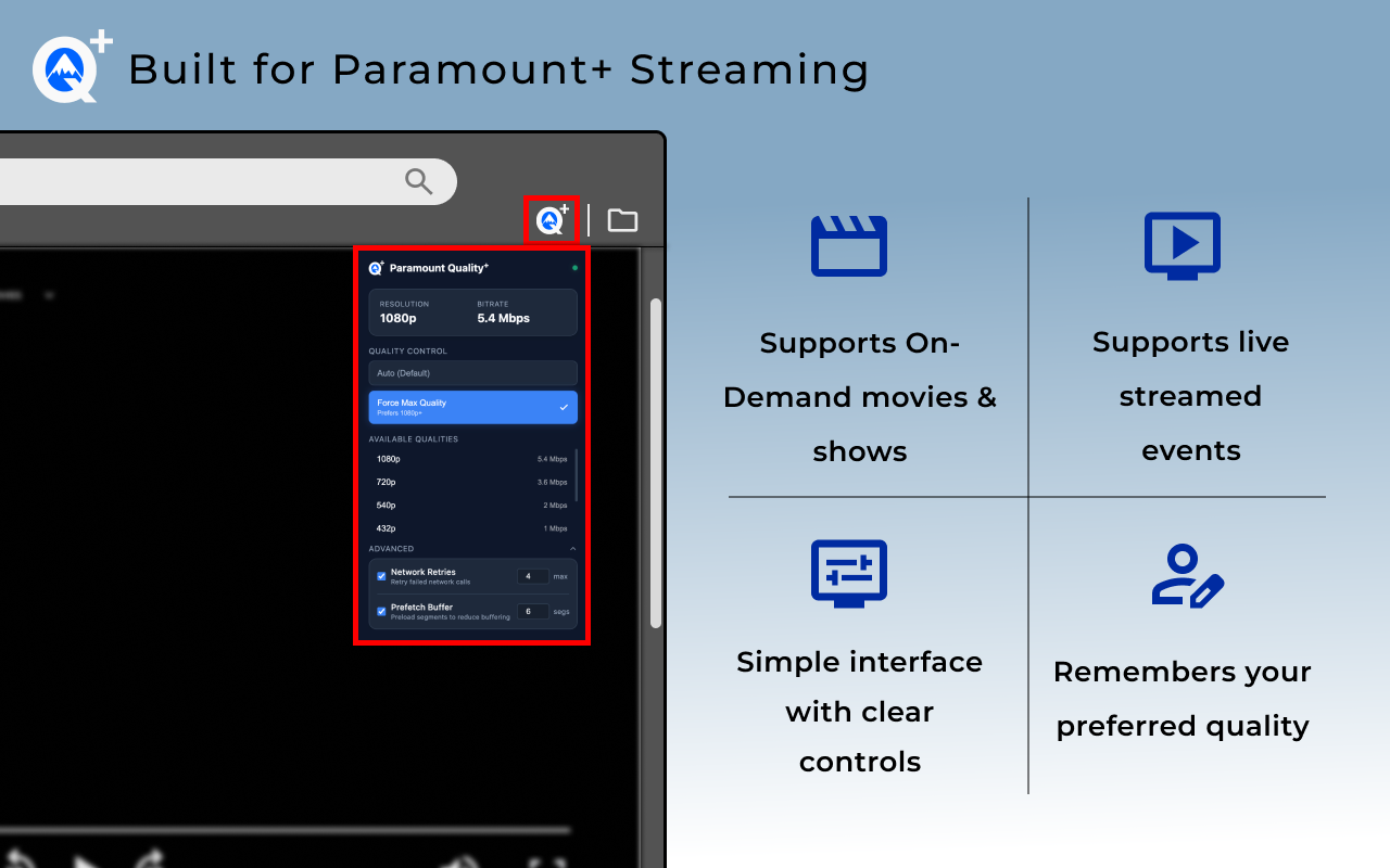Paramount Quality+ - 截图 1