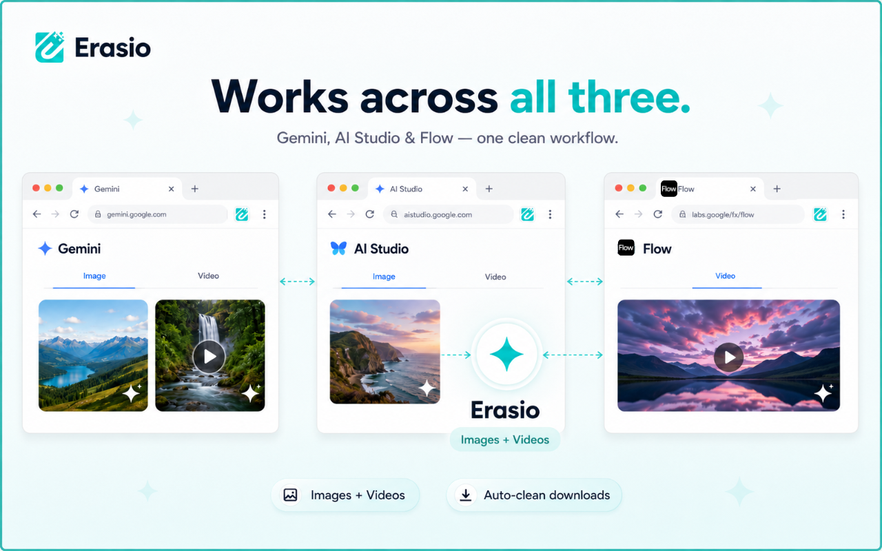 Erasio – Gemini Omni Watermark Remover (Images & Videos) - 截图 3