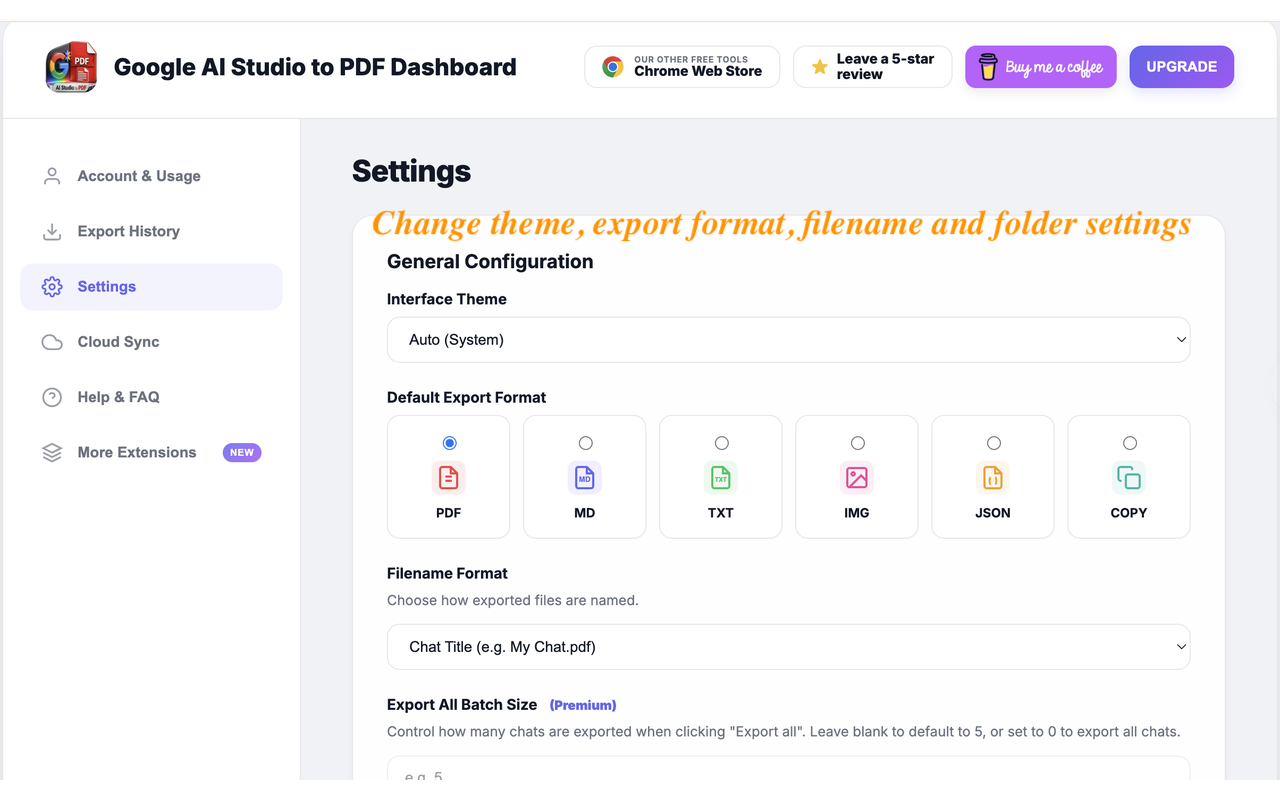 将 Google AI Studio 聊天导出为 PDF：Google AI Studio 聊天导出器 - 截图 3
