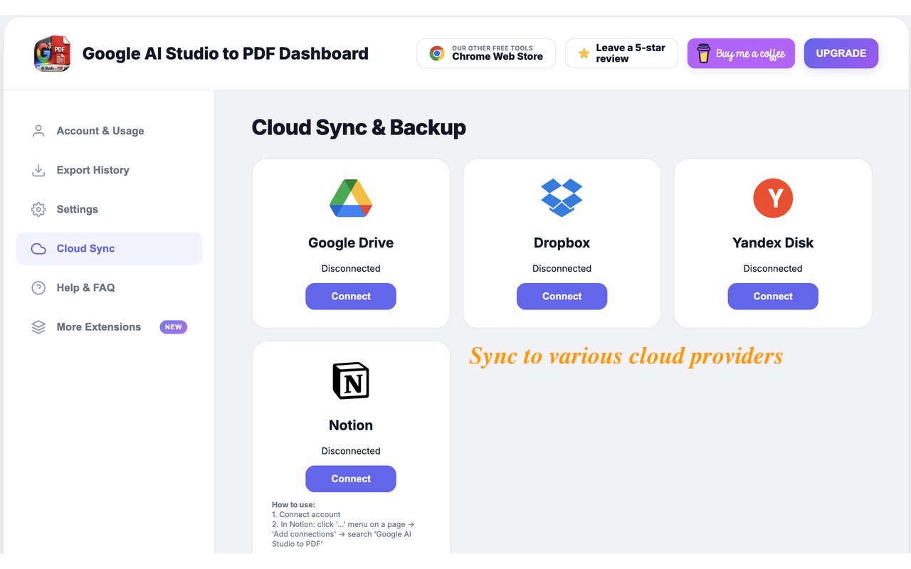 将 Google AI Studio 聊天导出为 PDF：Google AI Studio 聊天导出器 - 截图 4