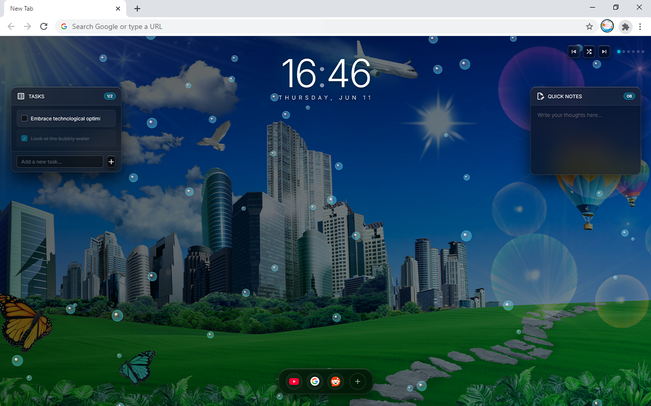 Frutiger Aero HD Wallpaper New Tab - 截图 1