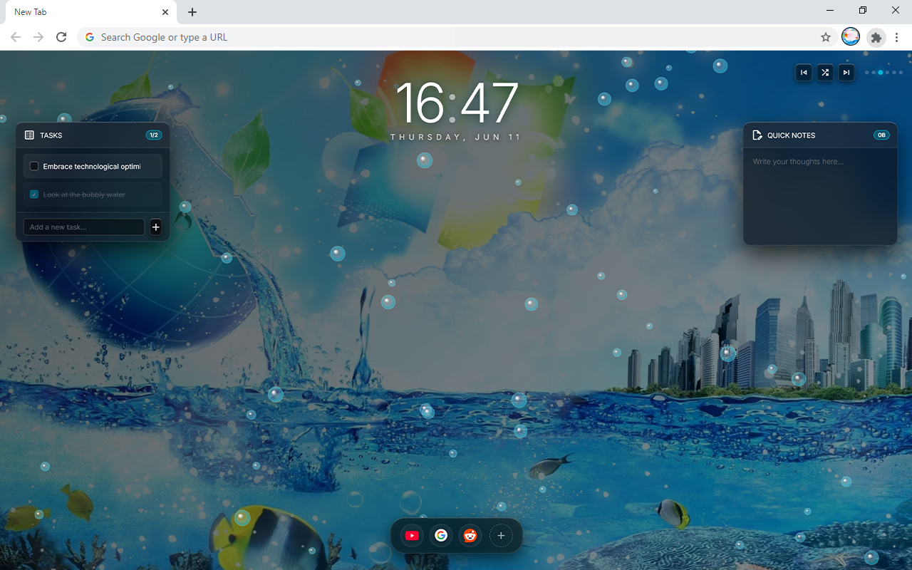 Frutiger Aero HD Wallpaper New Tab - 截图 3