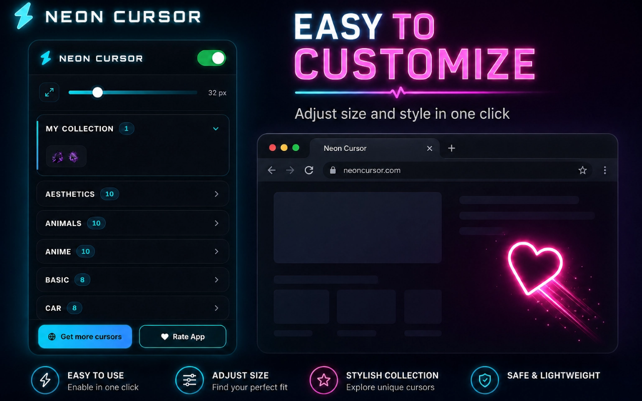 Neon Cursor - Custom Cursor for Chrome™ - 截图 4
