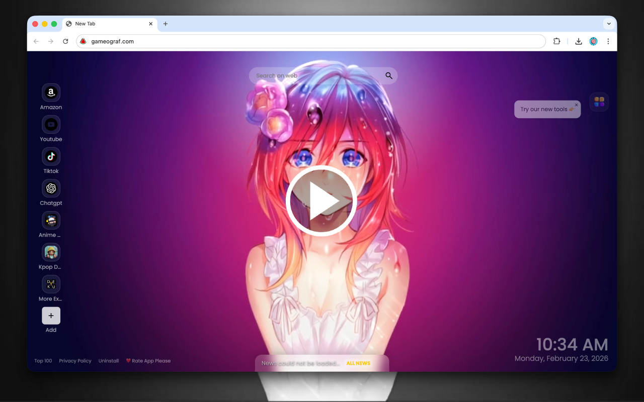 Pink Anime Girl Live Wallpaper - 截图 5