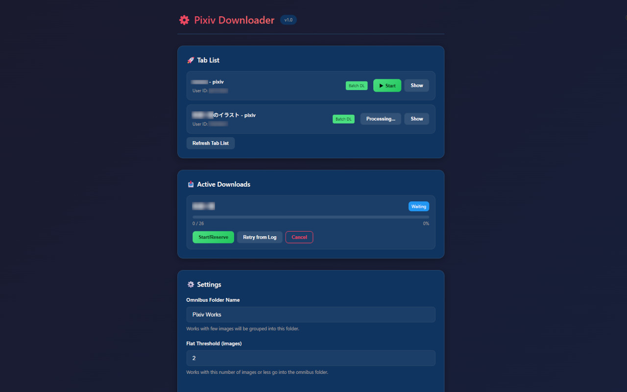 Pixiv Downloader - 截图 3