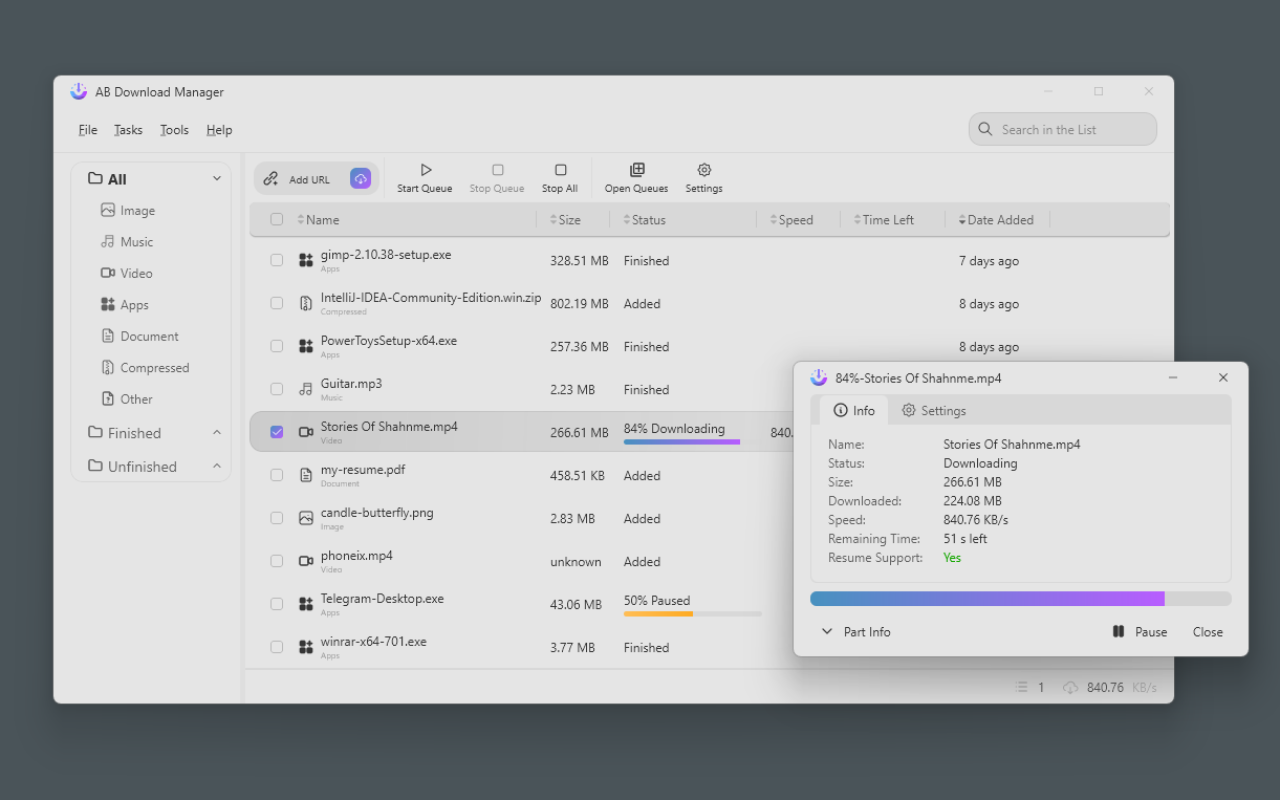 AB Download Manager Browser Integration - 截图 2