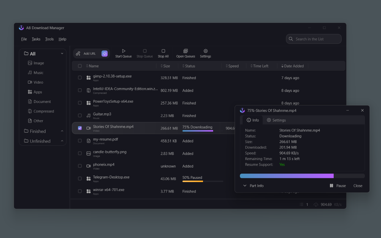 AB Download Manager Browser Integration - 截图 3