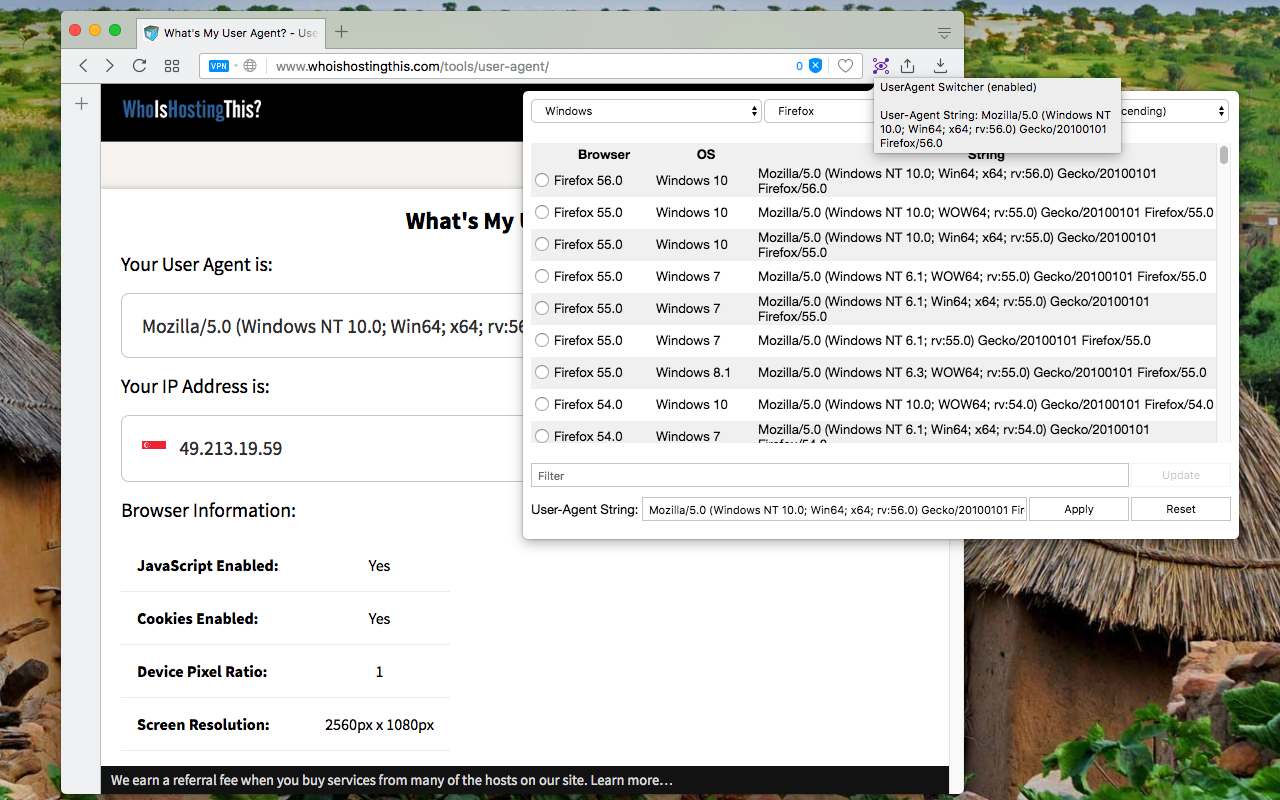 User-Agent Switcher and Manager - 截图 1