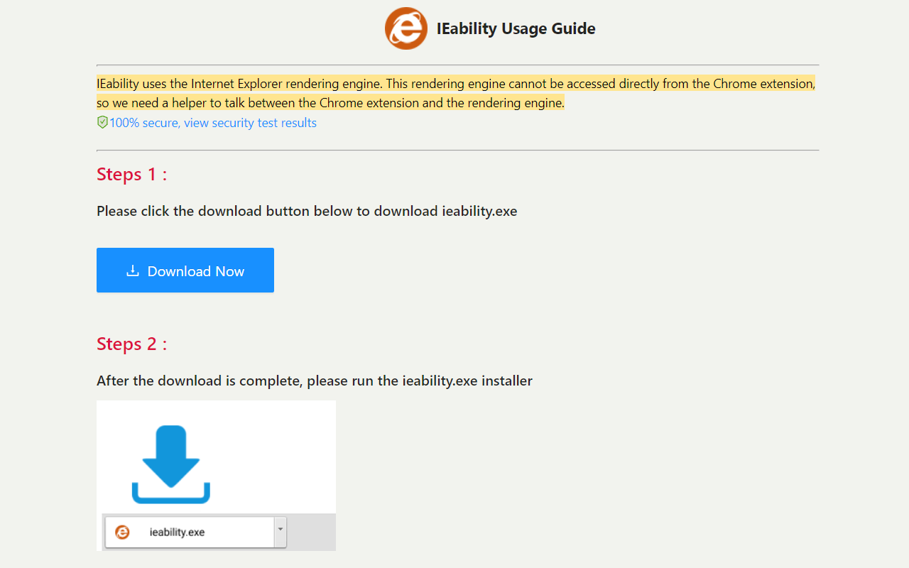 IEability - Open in IE - 截图 2