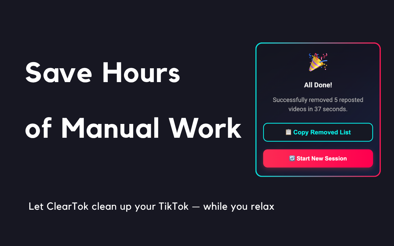 ClearTok - TikTok 转发清理器 - 截图 4